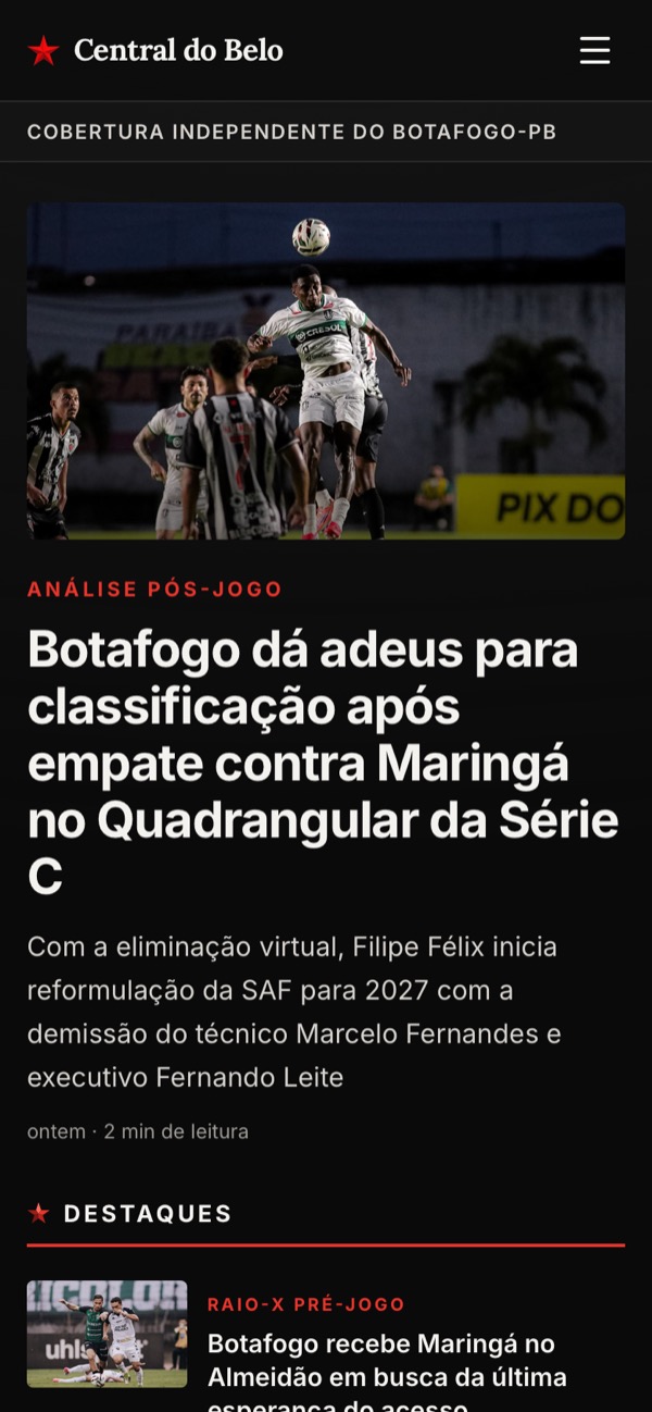 Central do Belo no celular